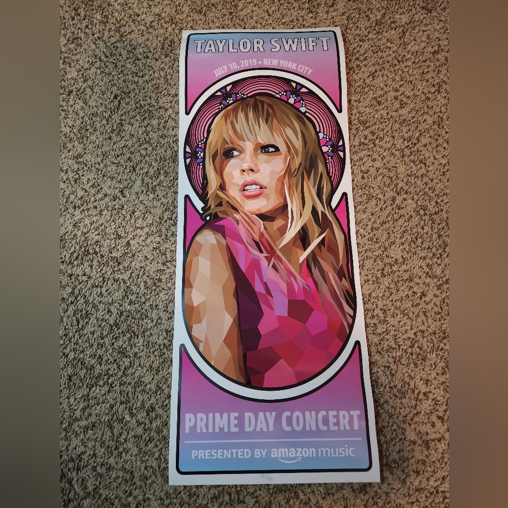 **RARE** Taylor Swift Amazon Prime Day Concert Poster
